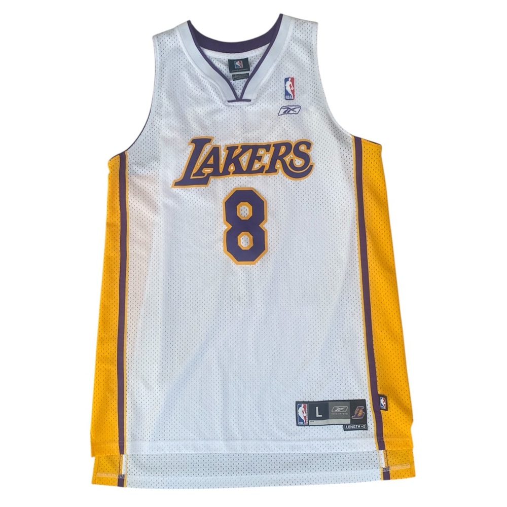 Kobe Bryant #8 Los Angeles Lakers Basketball Jersey Size Large Reebok Stitched